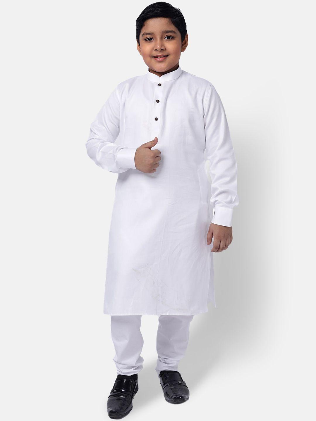 namaskar boys solid cotton kurta