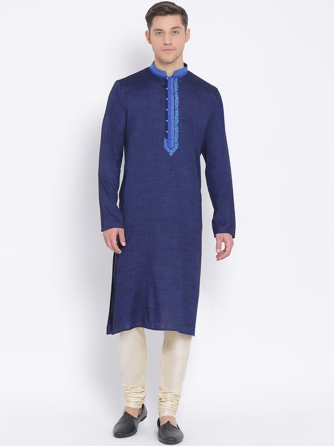 namaskar blue kurta