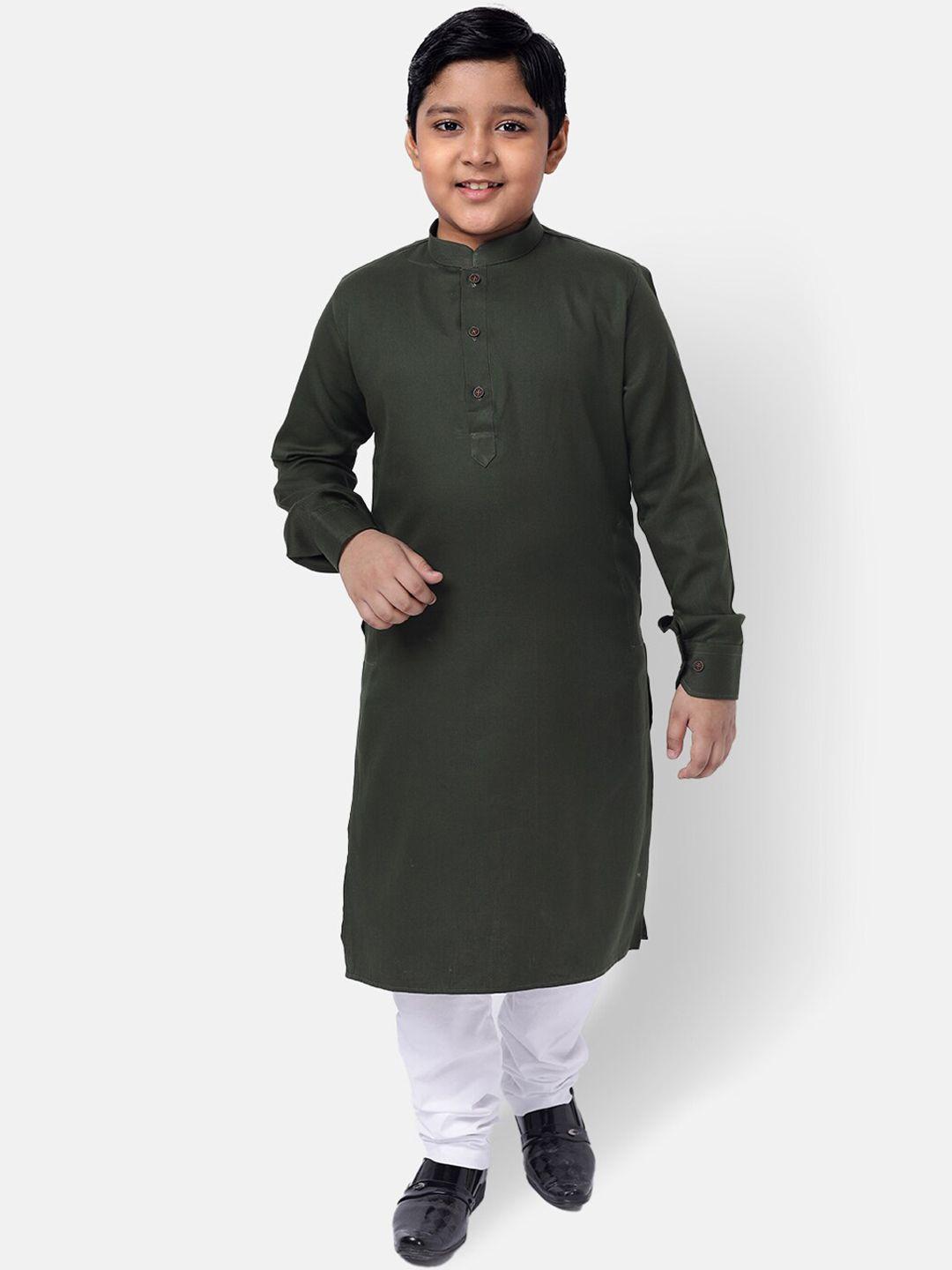 namaskar boys mandarin collar cotton kurta