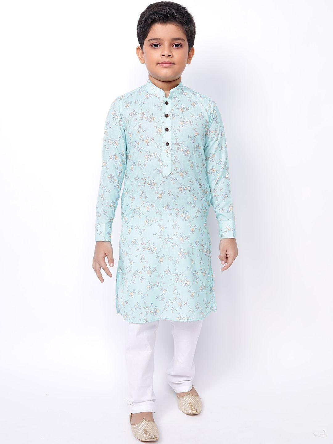 namaskar boys printed cotton kurta