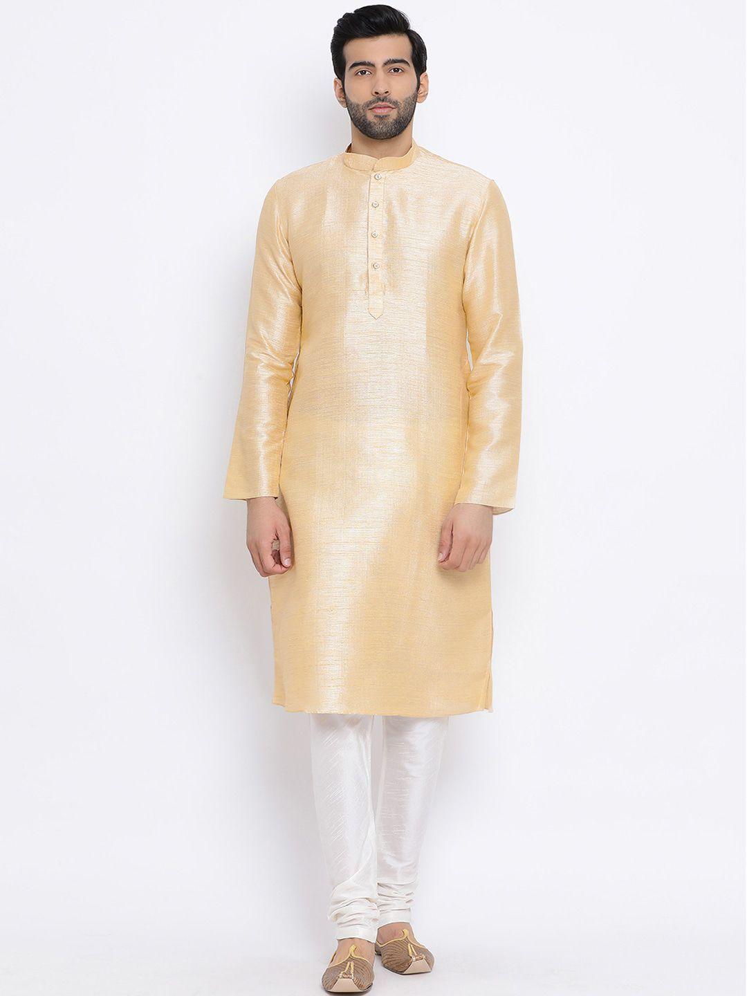 namaskar men brown straight kurta