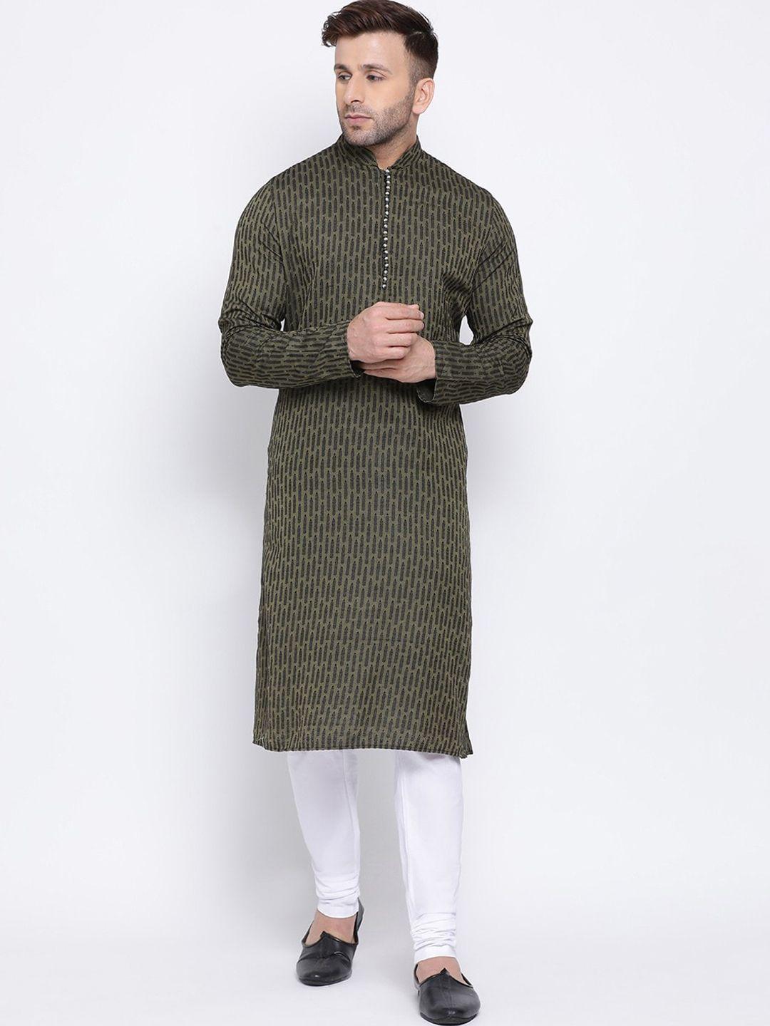 namaskar men ethnic motifs thread work cotton kurta