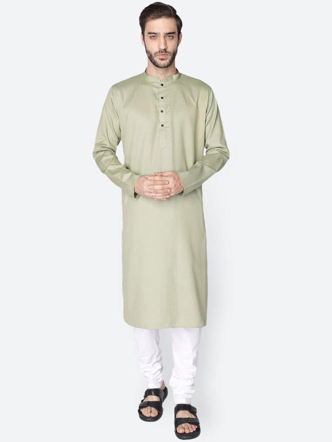 namaskar men sea green kurta