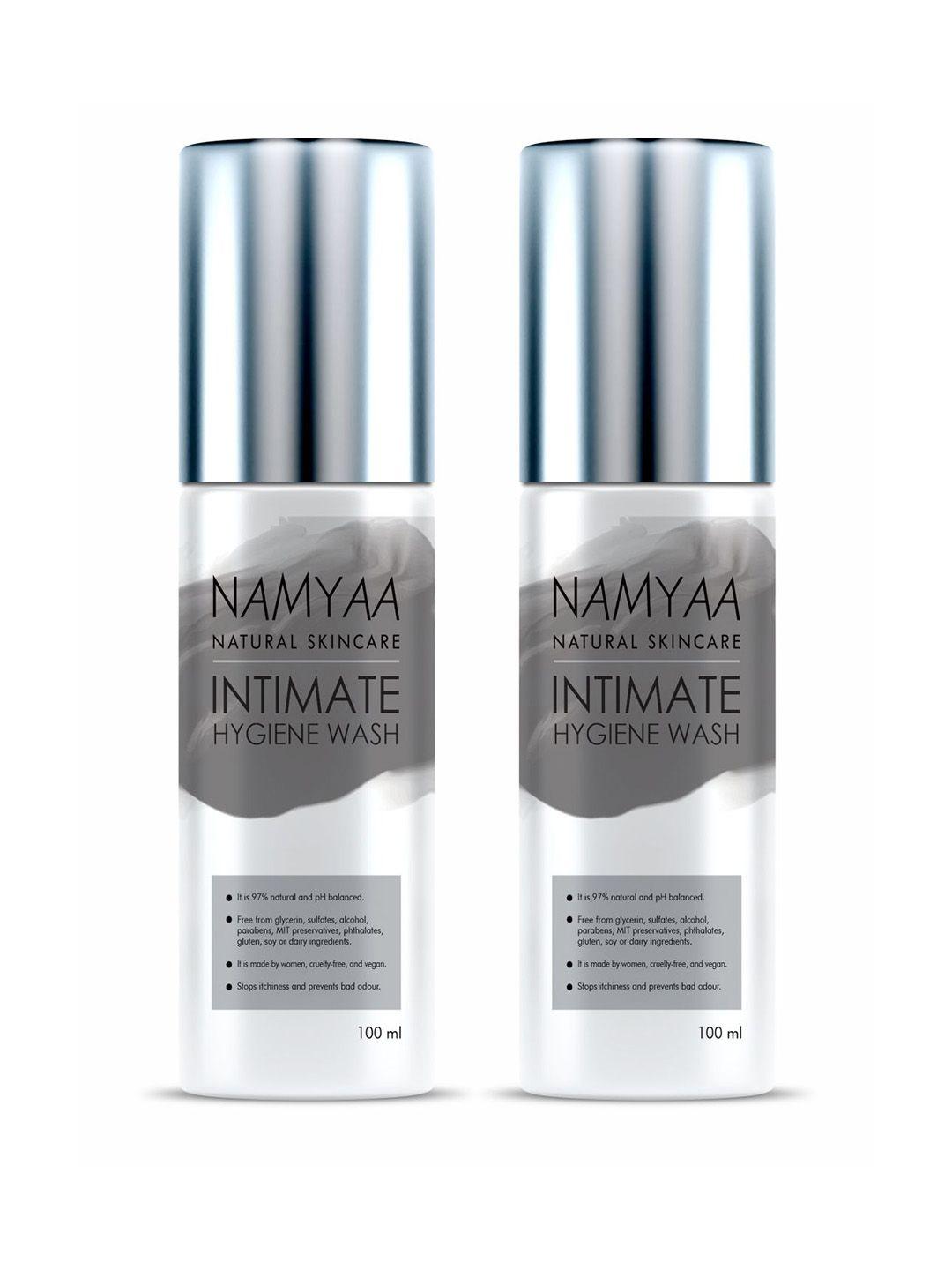 namyaa pack of 2 natural intimate hygiene wash with teatree oil 100 ml each
