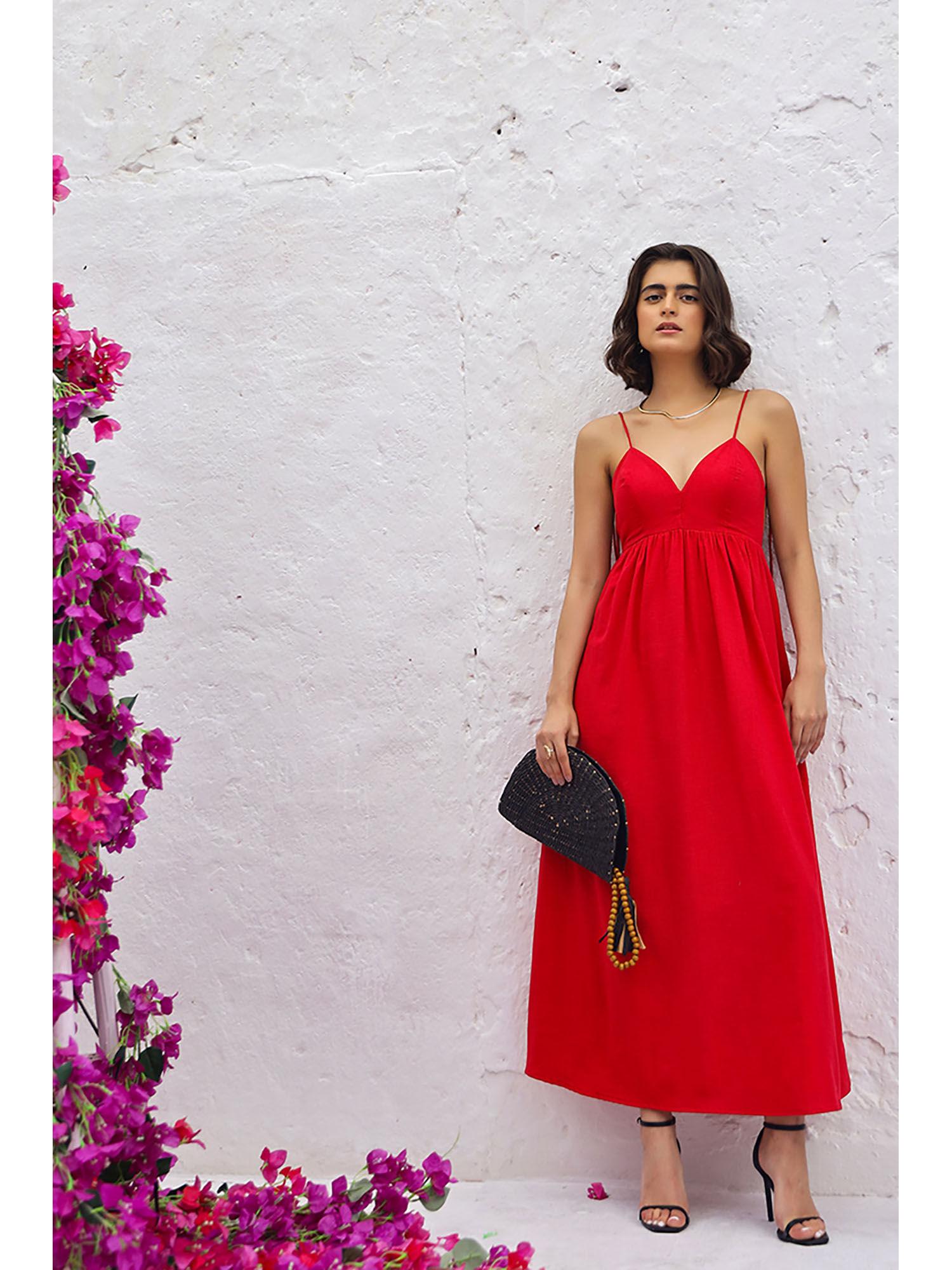 nancy (red) the day to night maxi dress