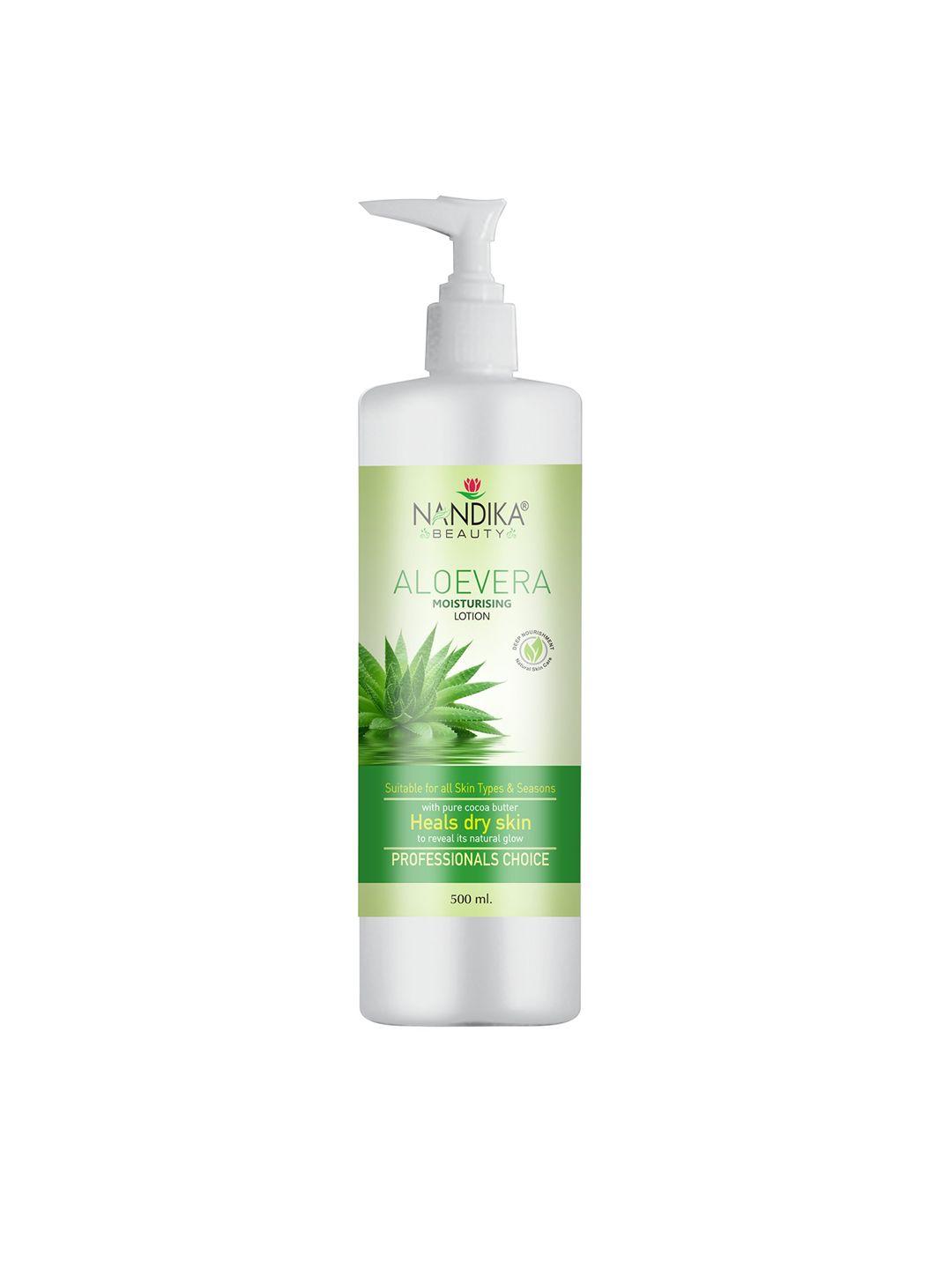 nandika beauty aloe vera moisturizing lotion for healing dry skin - 500 ml