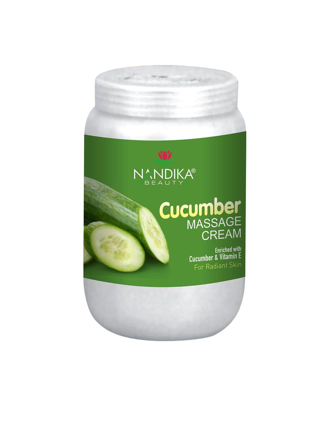 nandika beauty cucumber face massage cream with vitamin e for radiant skin - 800 g