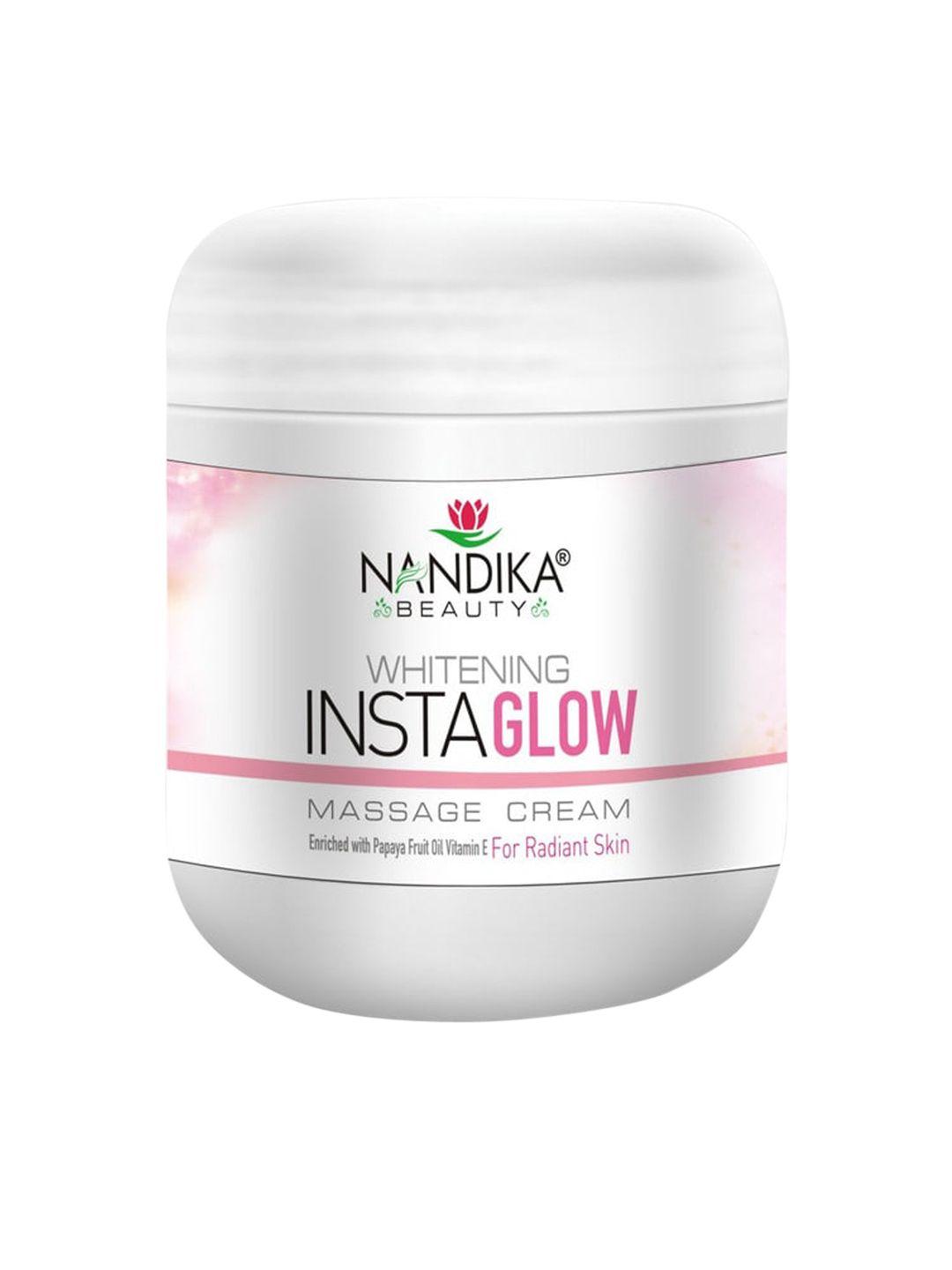 nandika beauty insta glow massage cream with papaya oil & vitamin e 500 g