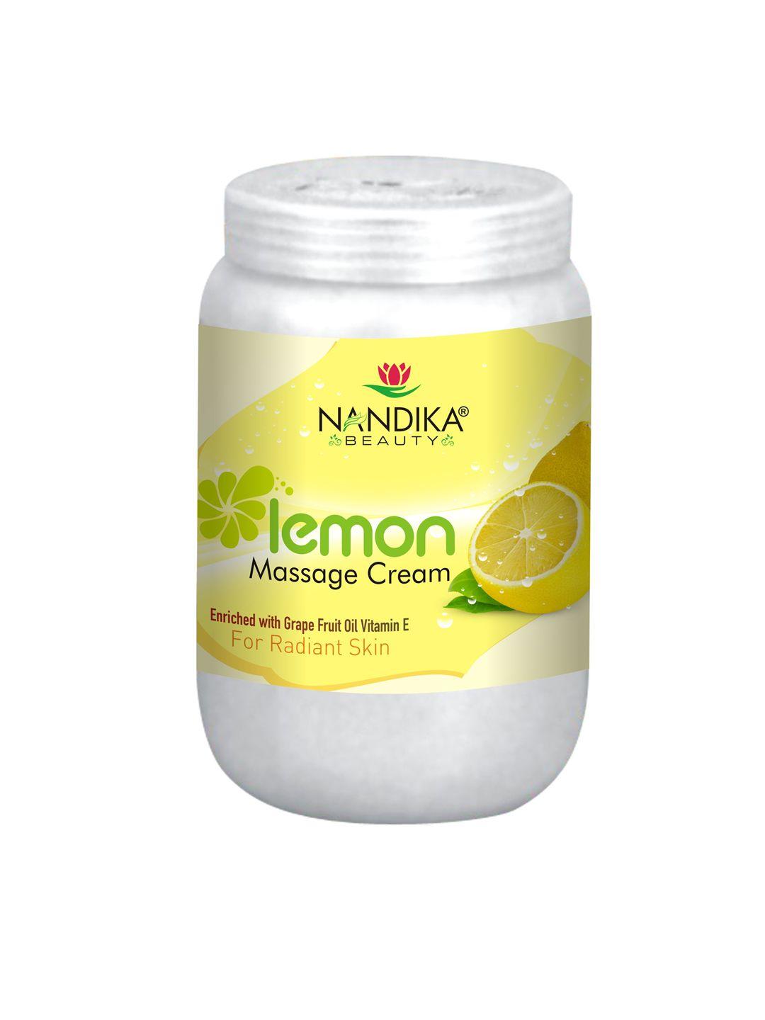 nandika beauty lemon face massage cream with grapefruit oil for radiant skin - 800 g