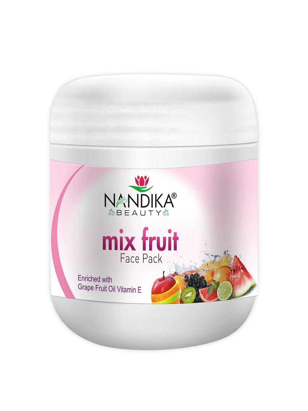 nandika beauty mix fruit face pack with grape fruit oil & vitamin e - 500 g