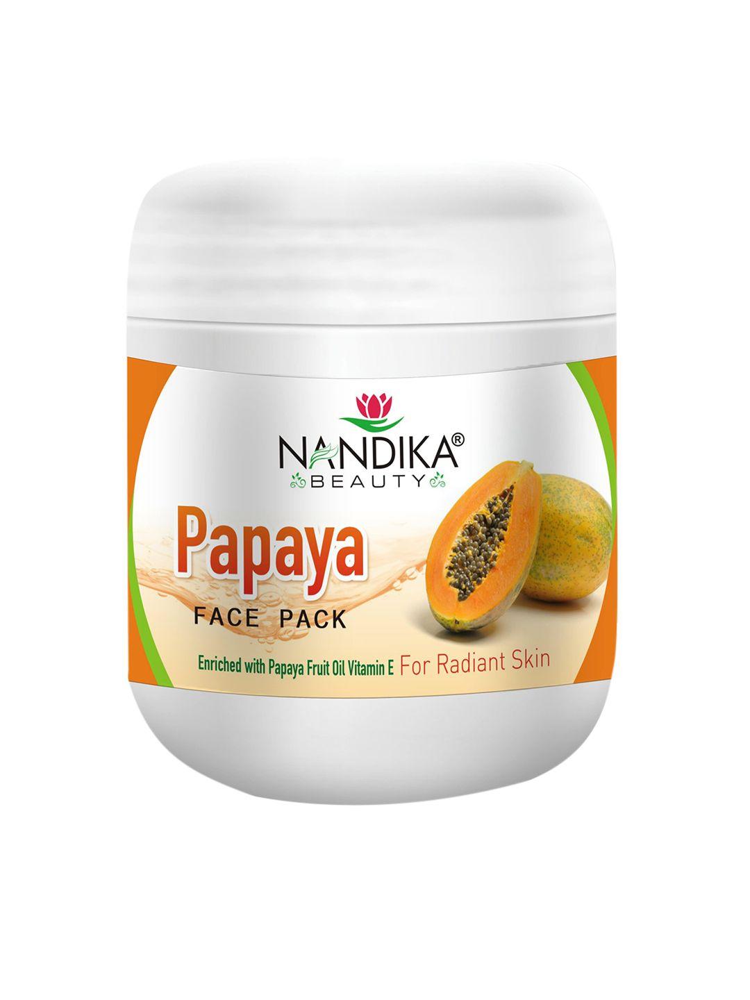 nandika beauty papaya face pack for radiant skin - 500 g