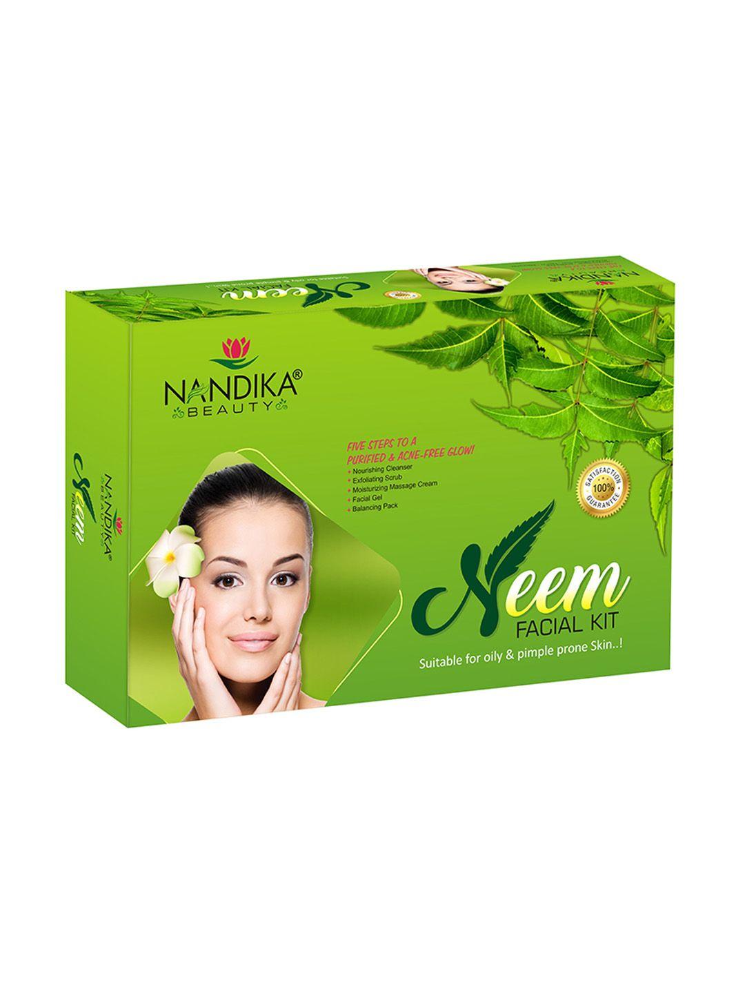 nandika beauty unisex neem facial kit for oily & acne prone skin - 310g