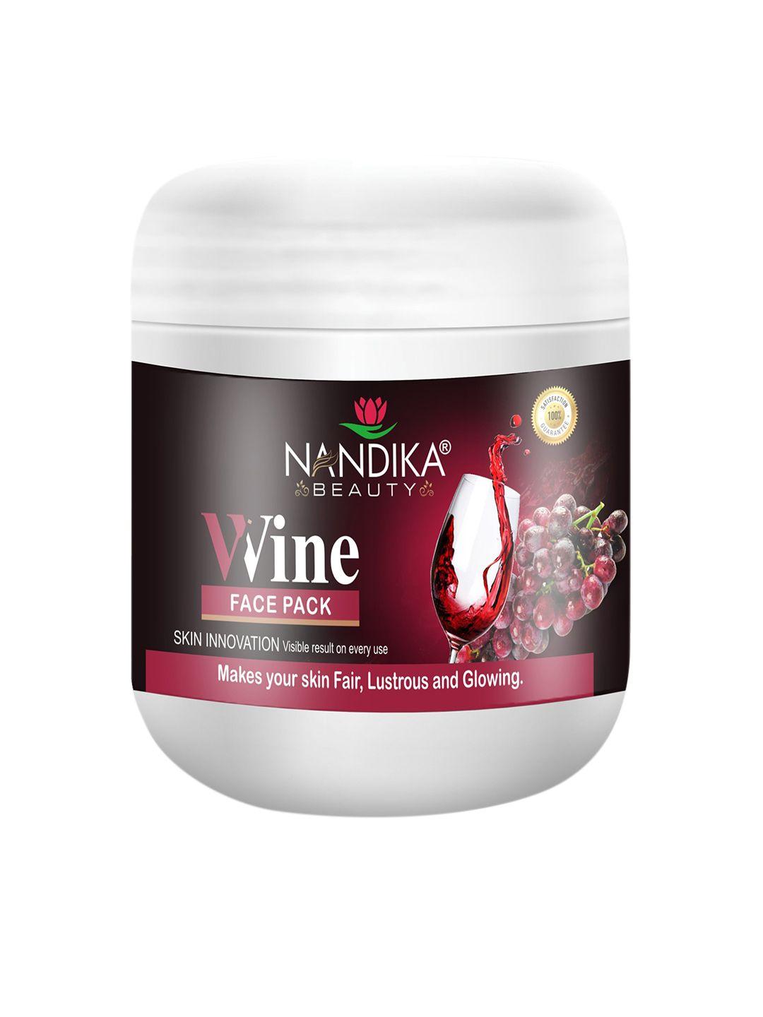 nandika beauty wine face pack for lustrous & glowing skin - 500 g