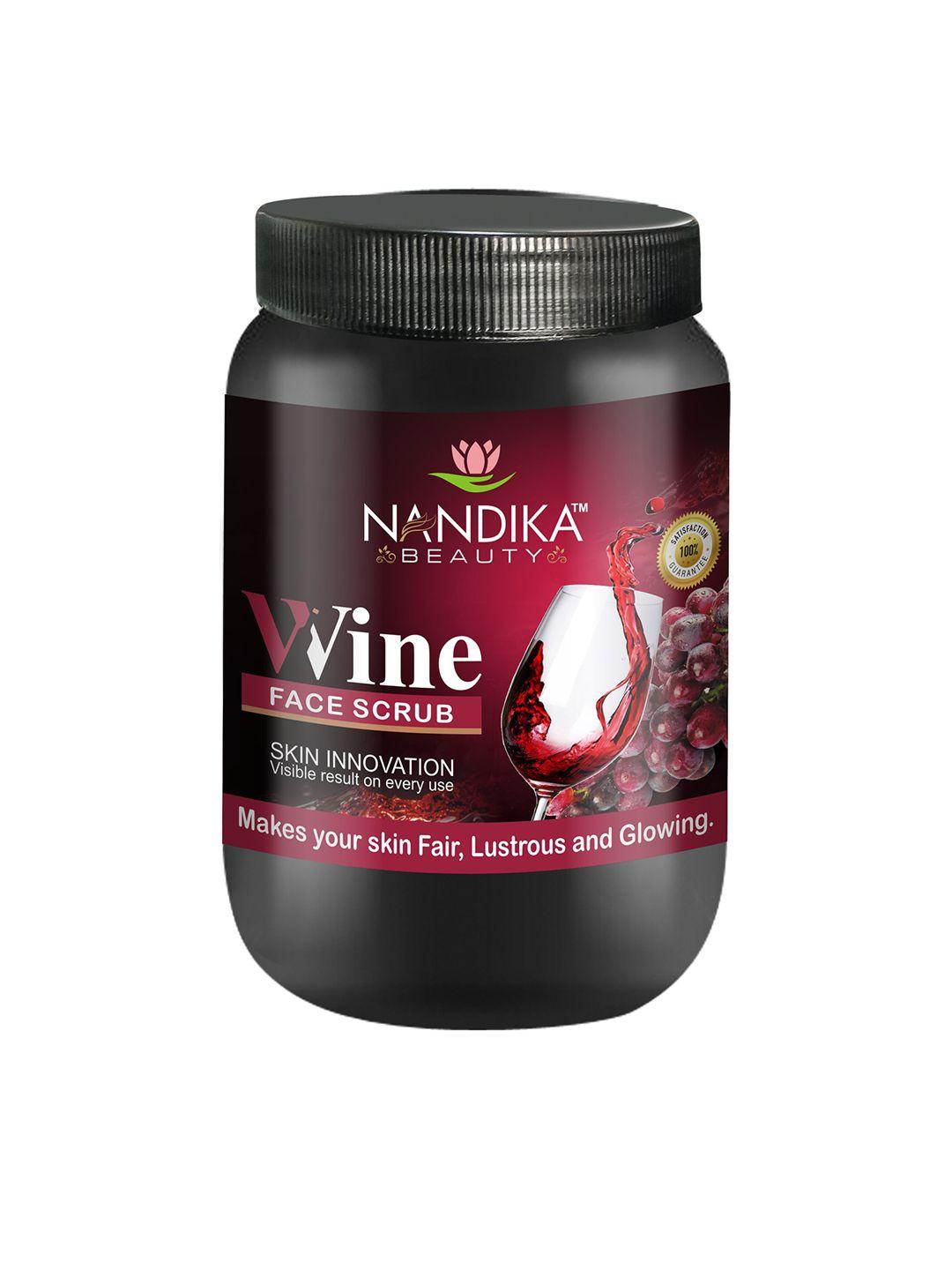 nandika beauty wine face scrub with aloevera 1000 g