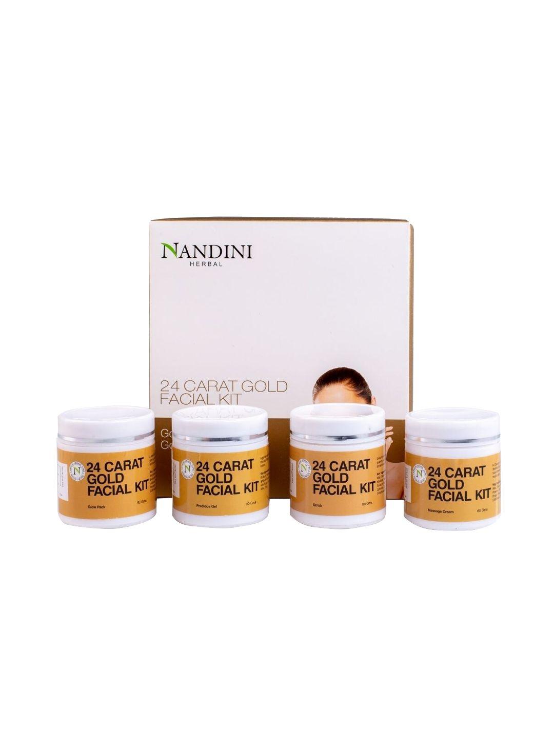 nandini herbal 24 carat gold facial kit 210 g