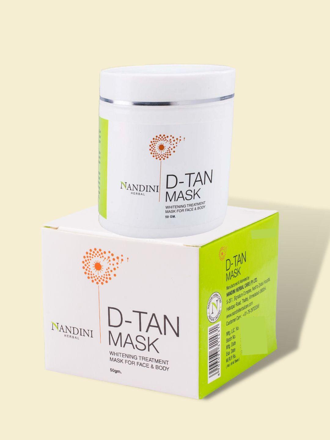nandini herbal set of 2 d-tan mask 50 gm each