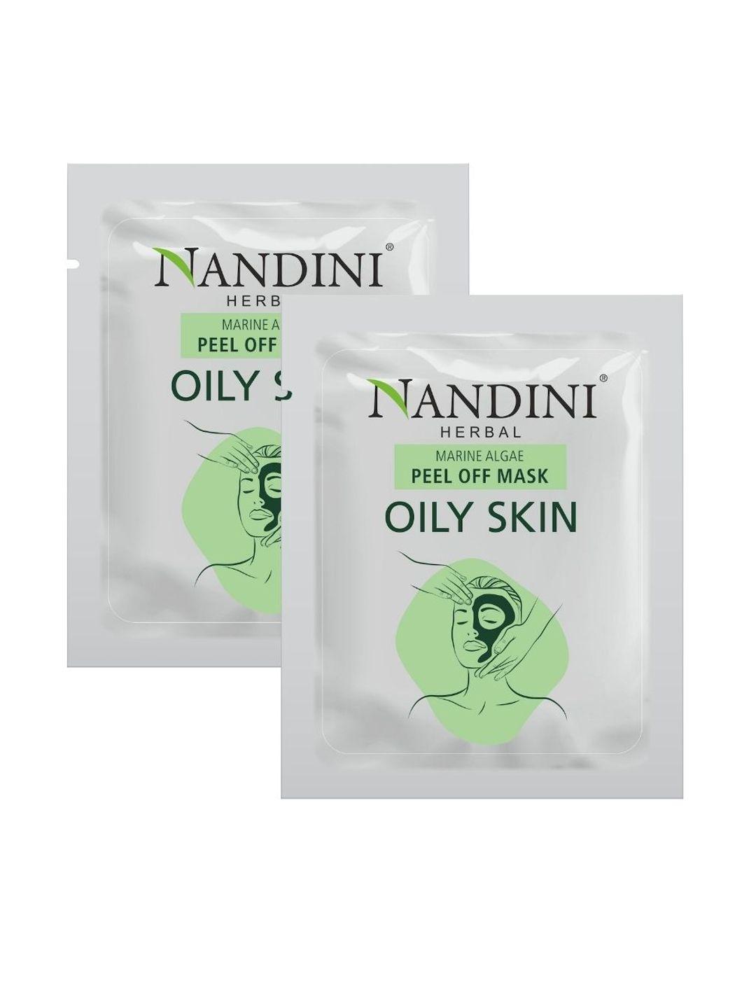 nandini herbal set of 2 marine algae peel off mask 30 gm