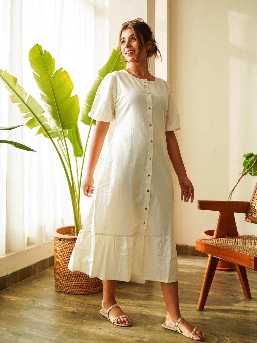 nangalia ruchira white a-line maxi dress