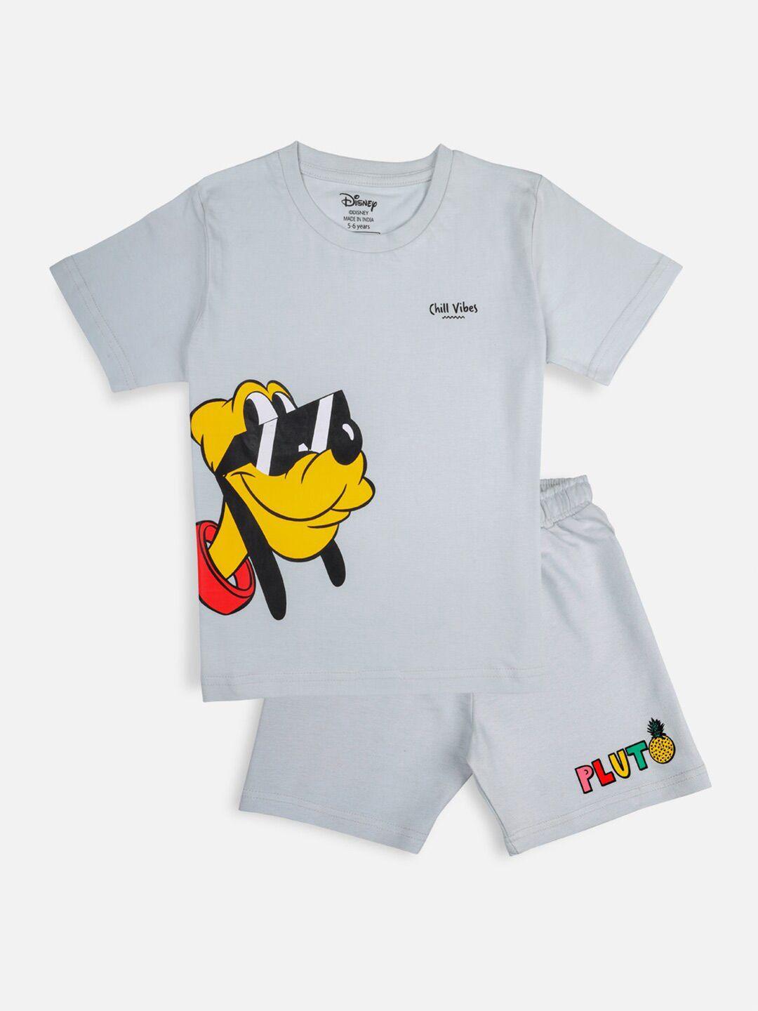 nap chief kids grey & mustard disney chill pluto clothing set