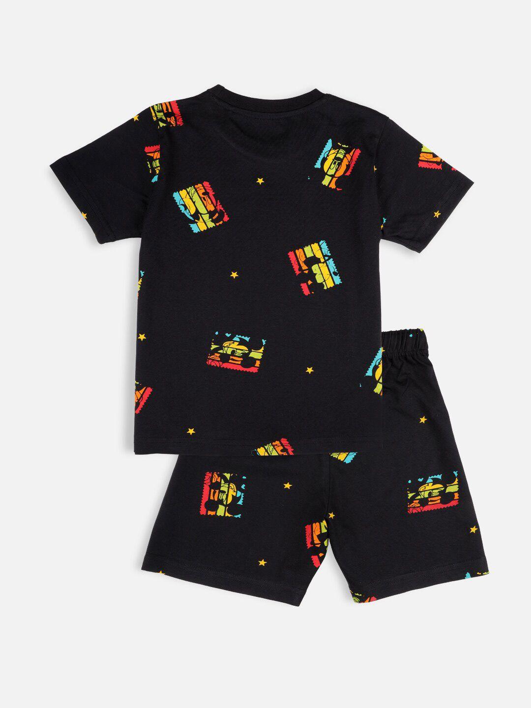 nap chief unisex kids black mickey & friends vibe rasta clothing set