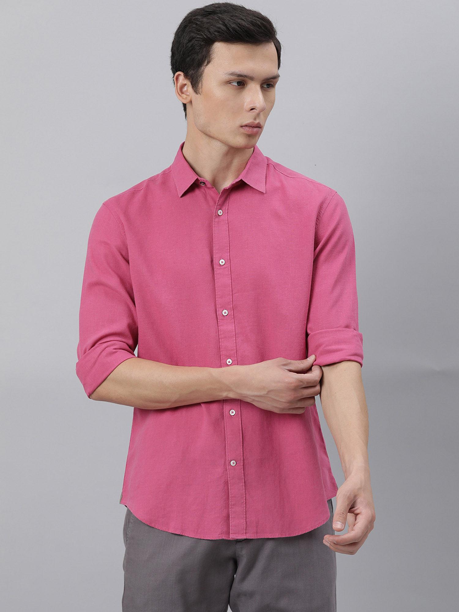 naples pink casual shirt