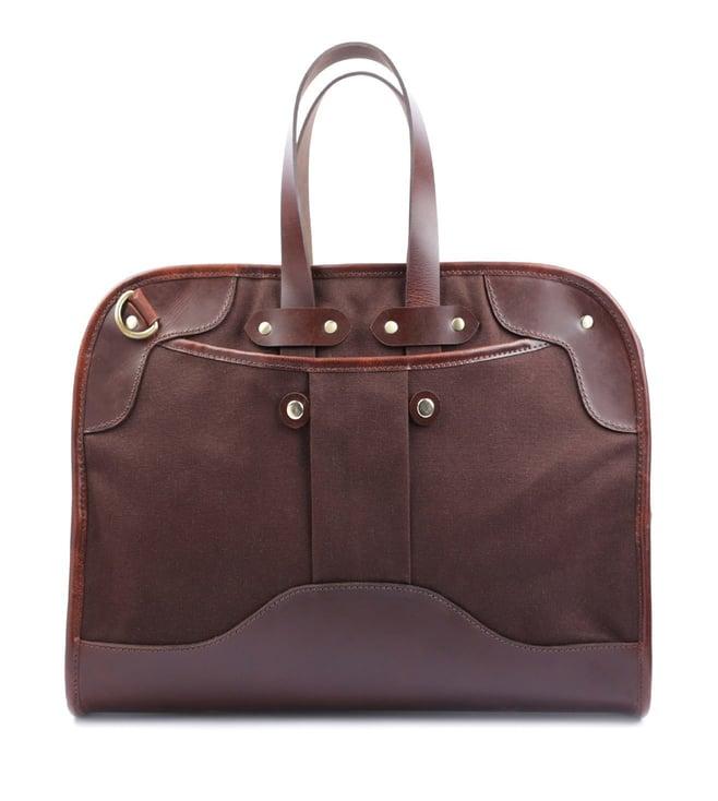 nappa dori dark brown portfolio bag