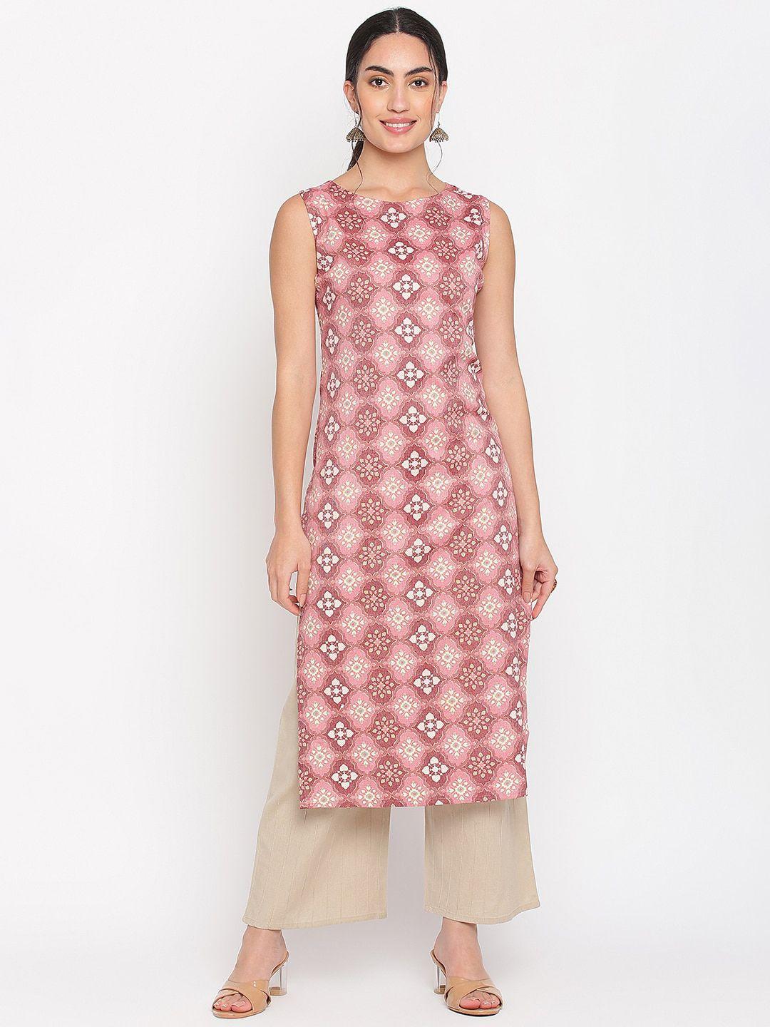 napra ethnic motifs printed cotton kurta