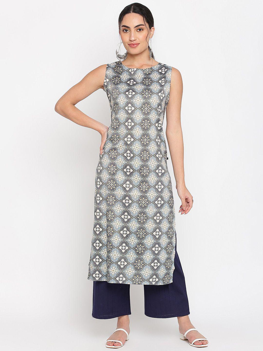 napra ethnic motifs printed cotton kurta