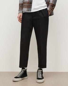 nara straight fit cropped trousers