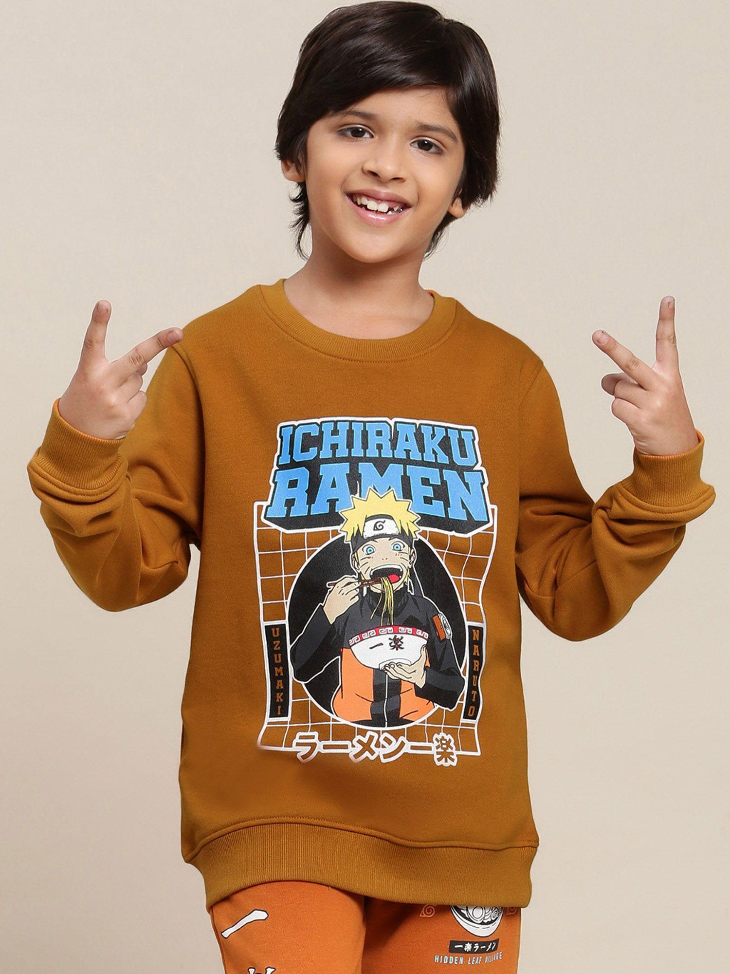 naruto printed thai curry sweatshirt for boys