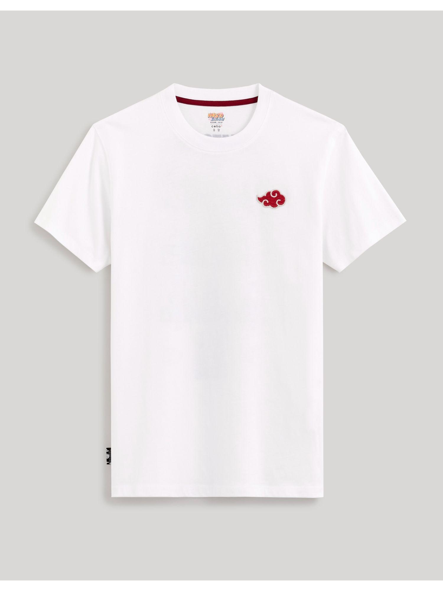 naruto shippuden printed blanc t-shirt