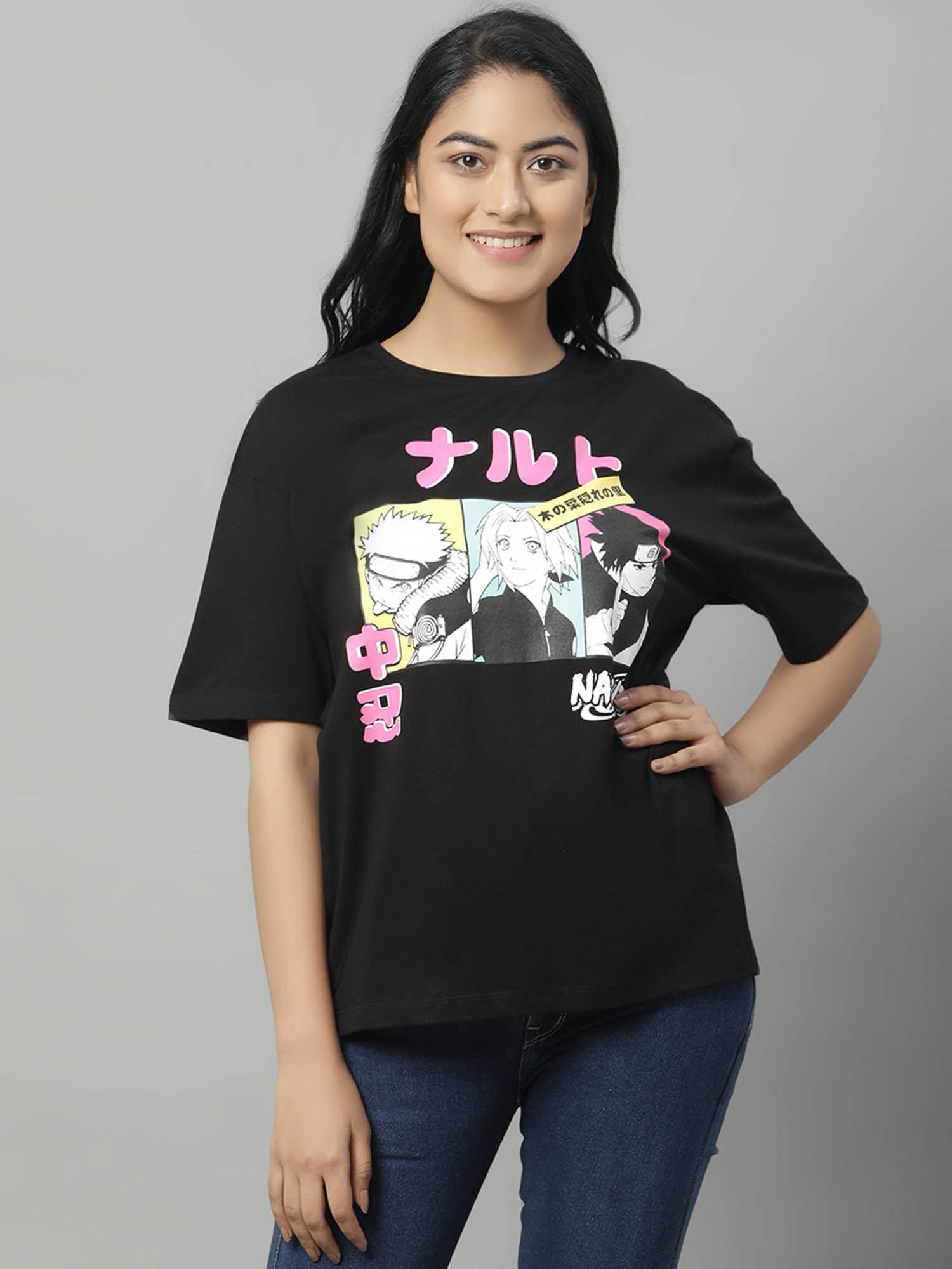 naruto graphic relaxed fit tshirt for women