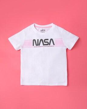 nasa print round-neck t-shirt