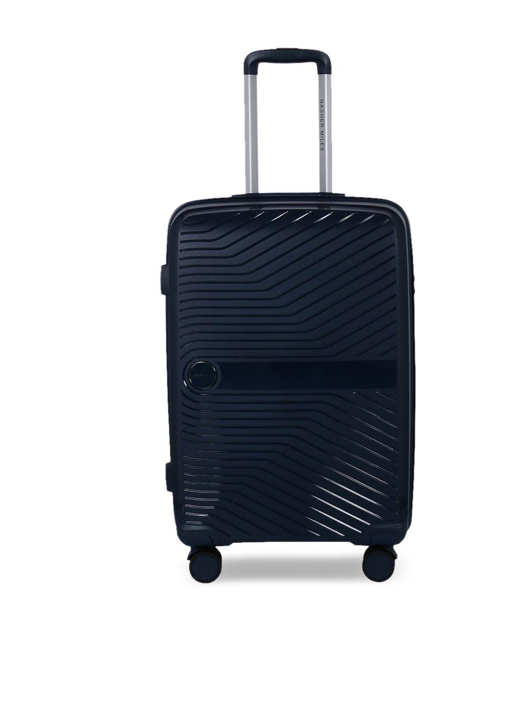 nasher miles bruges solid hard medium trolley suitcase - 60 cm