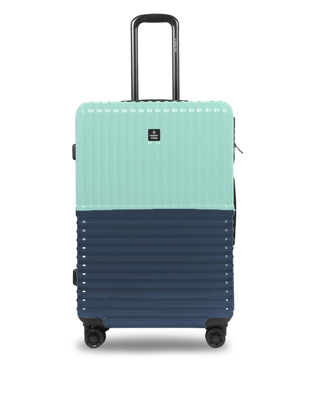 nasher miles istanbul dual color istanbul hard-sided large trolley suitcase