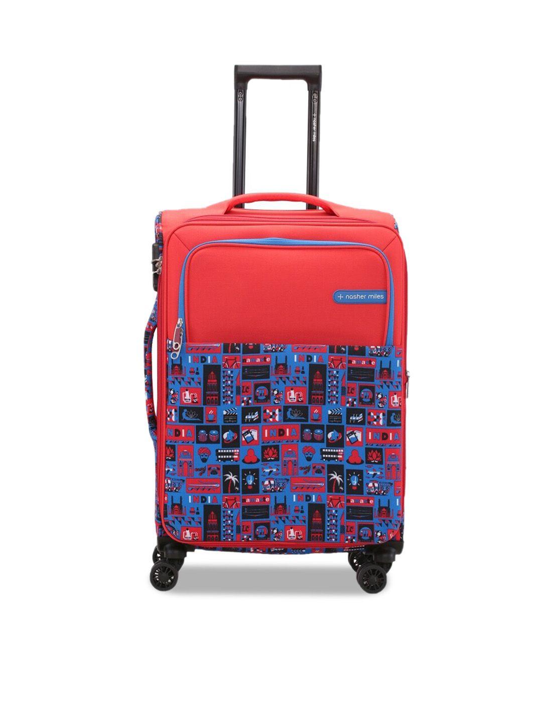 nasher miles printed soft-sided medium trolley suitcase