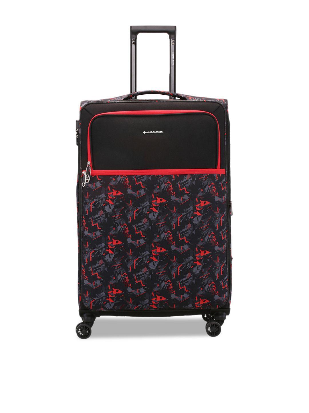 nasher miles printed soft-sided trolley bag