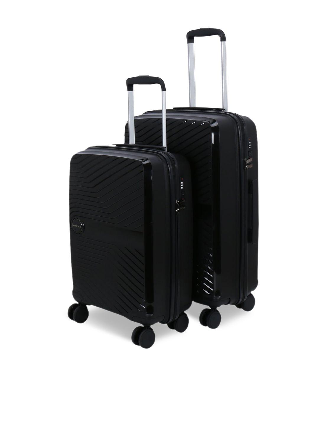 nasher miles set of 2 textured soft sided trolley bag