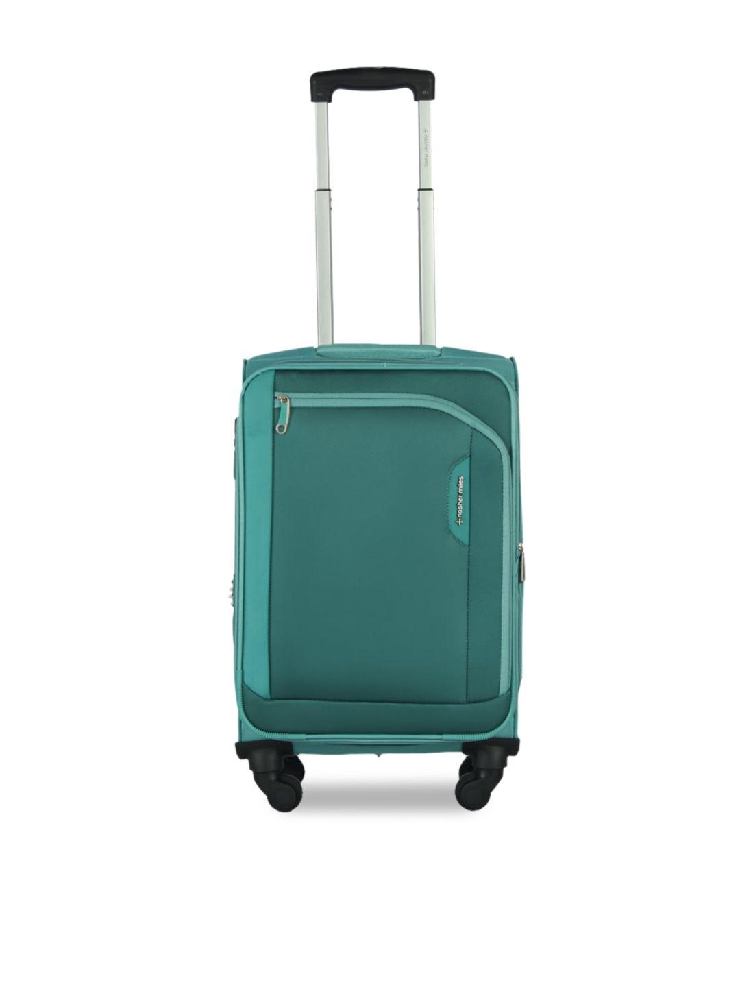 nasher miles teal soft-sided cabin 20 inch cabin trolley bag