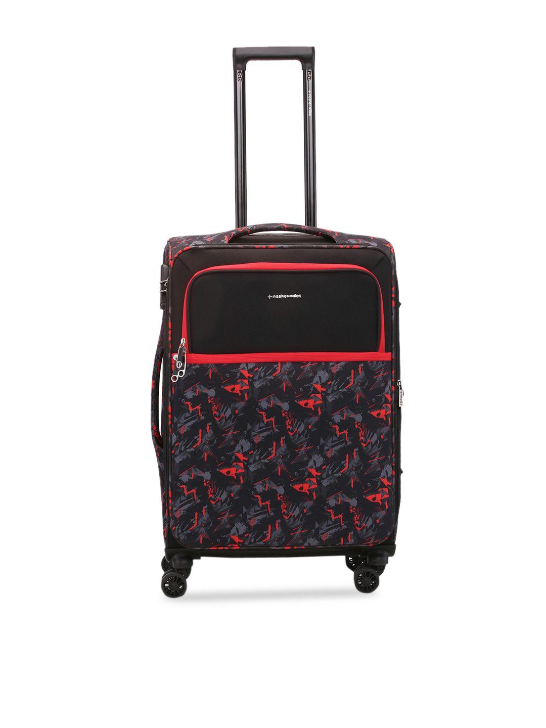nasher miles unisex water resistant soft-sided cabin trolley suitcase