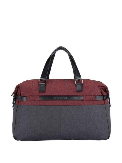 nasher miles bern grey-maroon duffle bag 41 l