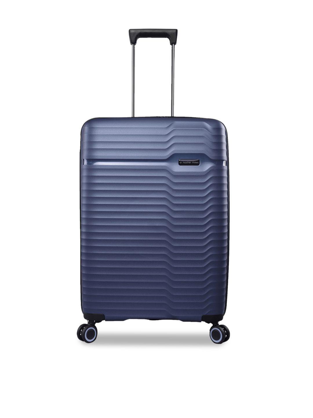 nasher miles blue sahara hard-sided polypropylene check-in luggage