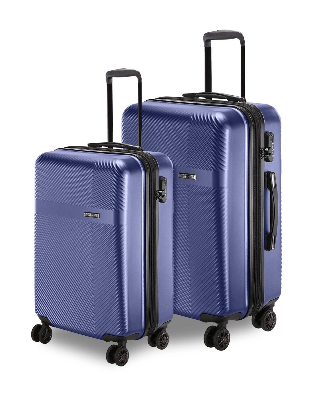 nasher miles blue unisex set of 2 trolley bags