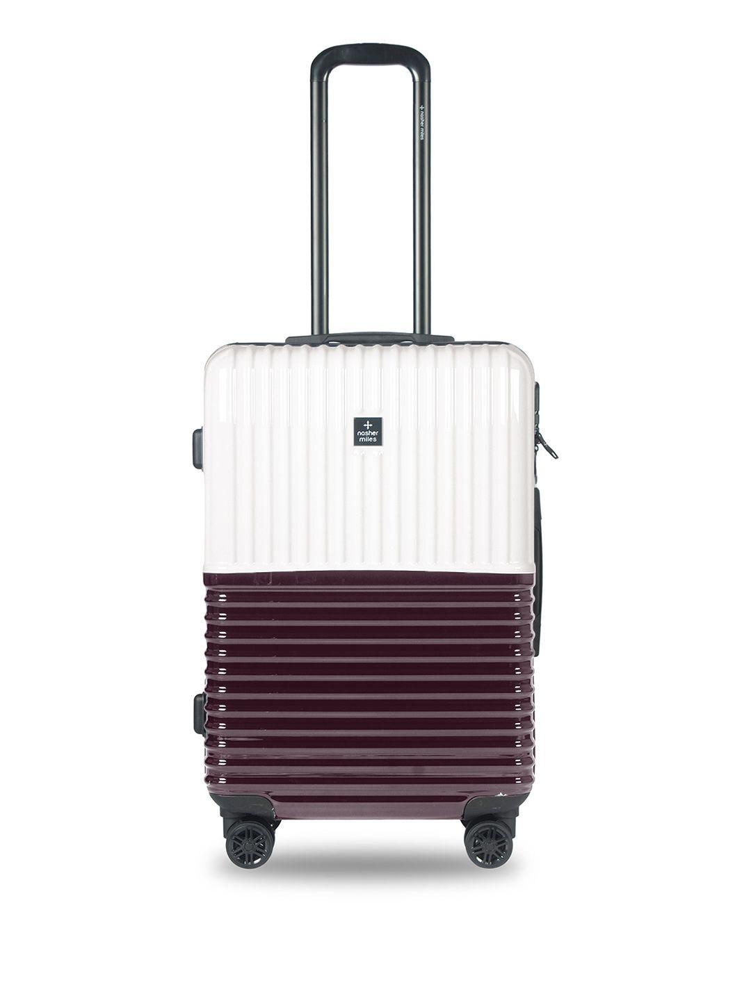 nasher miles colourblocked hard-sided medium trolley suitcase 73 l