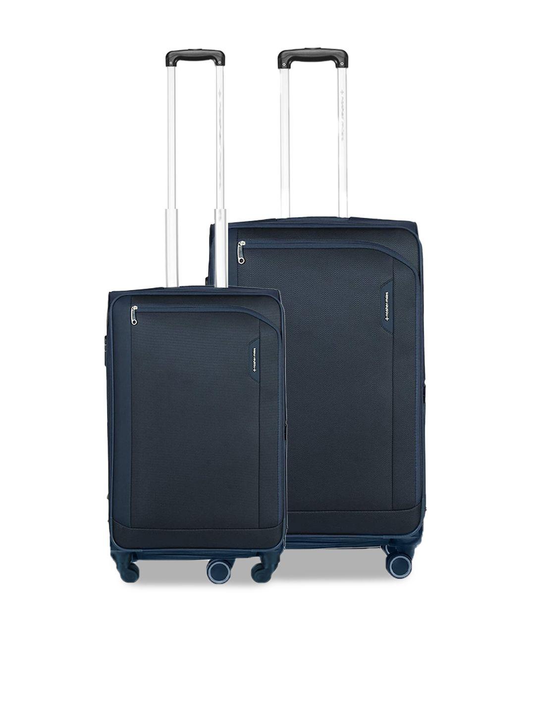 nasher miles dallas expander set of 2 soft-sided cabin & medium trolley bags