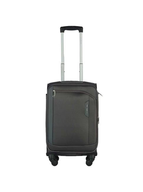 nasher miles dallas expander soft-sided polyester cabin  grey 20 inch |55cm trolley bag