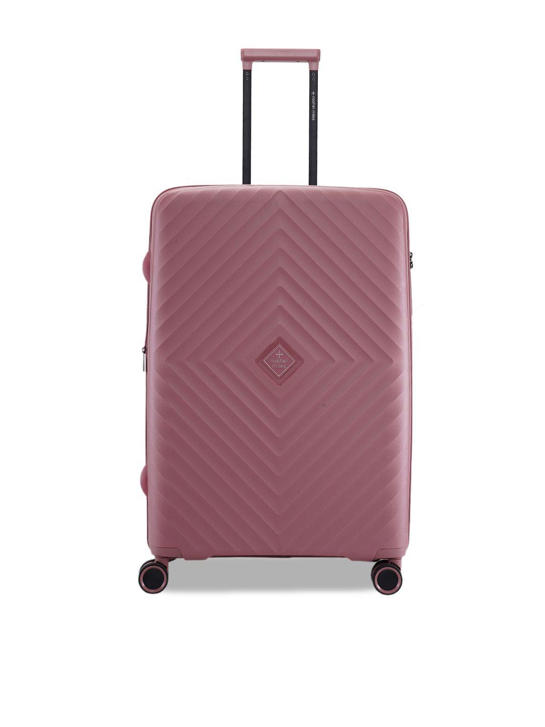 nasher miles hard-sided large textured trolley suitcase
