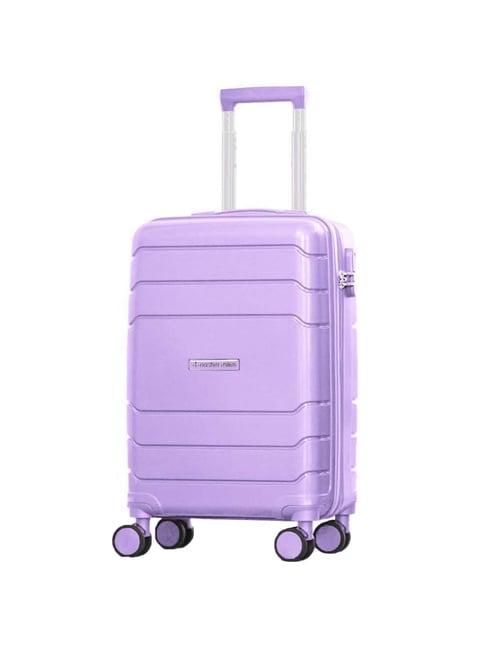 nasher miles lisbon hard sided polypropylene check-in bag pastel purple 20 inch|55cm trolley bag