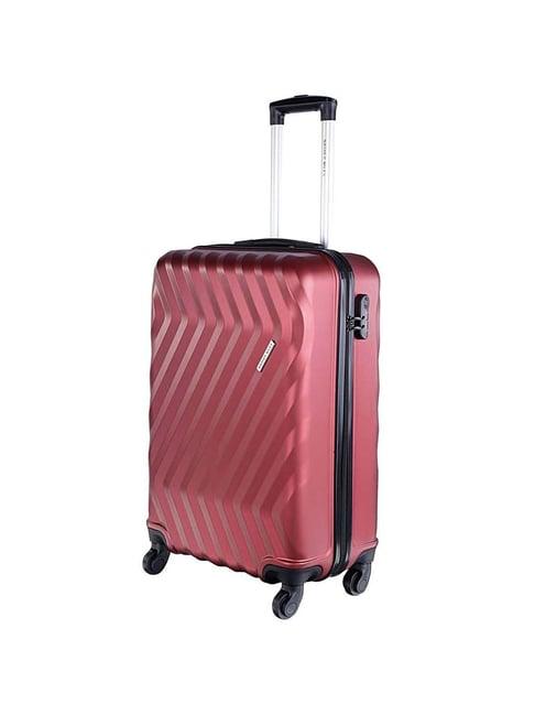 nasher miles lombard hard-side cabin |maroon 20 inch /55cm trolley/travel/tourist bag