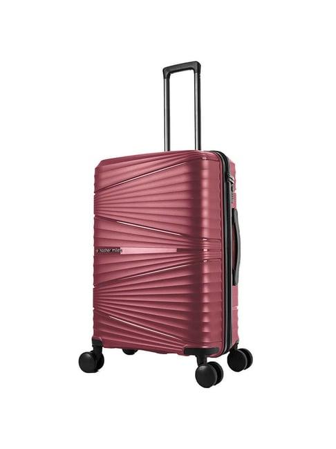 nasher miles mumbai hard-sided polypropylene cabin luggage maroon 20 inch |55cm trolley bag